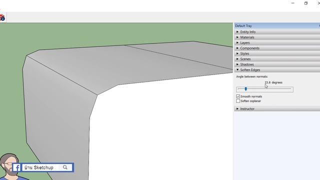 SketchUp 2019 - ตอนที่ 39/การใช้คำสั่ง Smooth edges แบบโปร смотреть онлайн