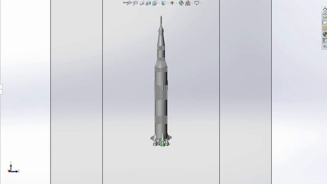 SolidWorks Flow Simulation - Saturn V Moonrocket Mach 3 Plume Creep Simulation смотреть онлайн