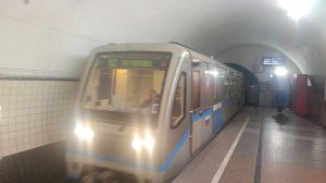 Метропоезд 81-740.1/741.1 "Русич" маршрут №02 на станции Лубянка | 23.03.2025 г.