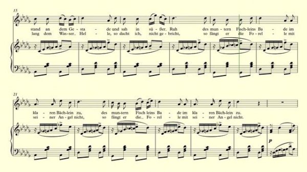 Die Forelle accompaniment in Db major - Schubert