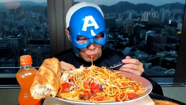 Italian Tomato Olive Spaghetti ASMR Mukbang [FLASH EDIT] 먹방 咀嚼音 JNMASKS Eating Show