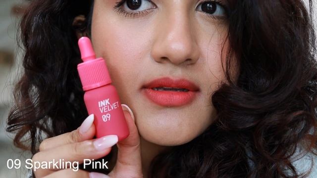 Korean Lip Tints | Peripera Ink Velvet Tints Swatches + Lip Combos | Madhushree Joshi смотреть онлайн