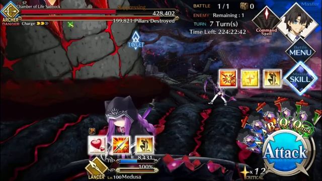 FGO: The Loli Grim Reaper takes a demon god pillar to the afterlife! Medusa Lancer solo. смотреть онлайн
