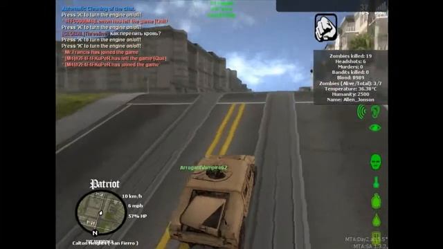 MTASA(GTA Day Z) №2-(Старушка Бэтси или Patriot)