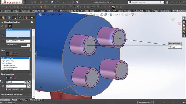 SolidWorks Flow Simulation - Intercambiador de calor смотреть онлайн