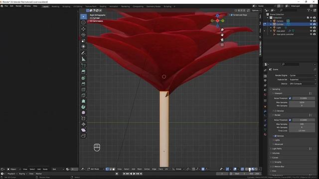 Blender 3.5 - Simple Procedural Rose (timelapse) смотреть онлайн