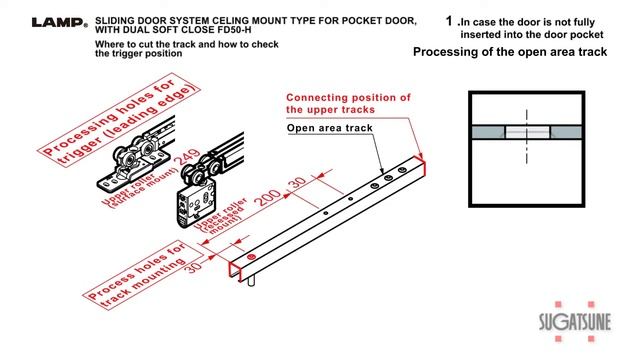 [INSTRUCTIONS🛠] FD50-H Sliding Door System for Pocket Door - Installation Guide - Sugatsune Global смотреть онлайн