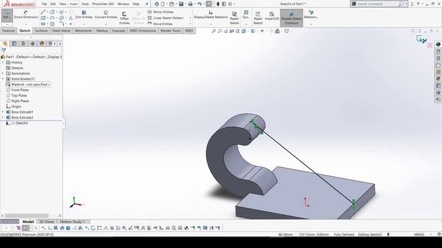 Solidworks tutorial - Rid, 3D mirror, Fillet example | tutorials for beginners | 3D смотреть онлайн
