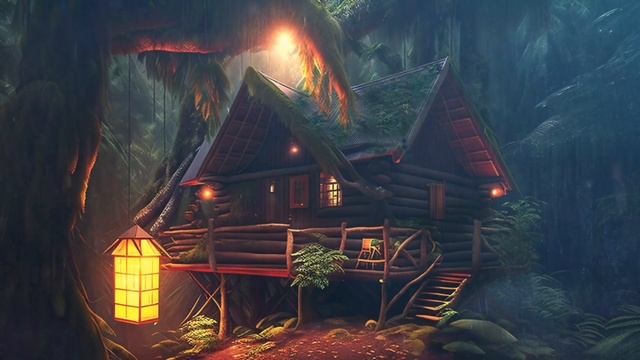 Расслабляющий шум дождя с грозой смотреть онлайн