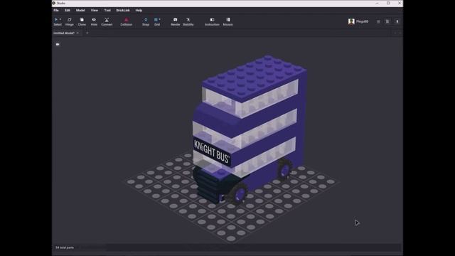 Lego 4695 Mini Harry Potter Knight Bus Speed Build Studio LDD by PLegoBB смотреть онлайн
