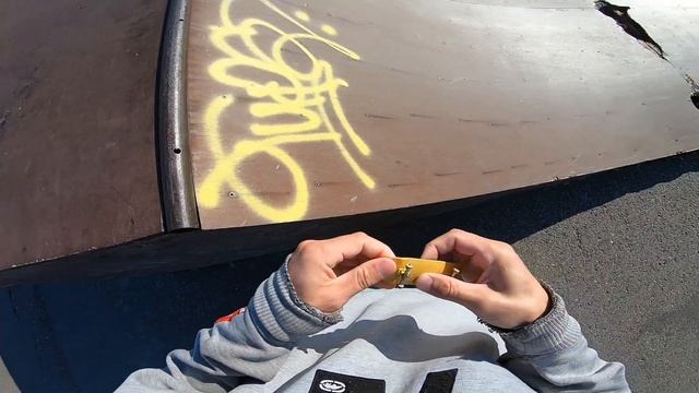 Профессиональный фингербординг в настоящем скейтпарке. Professional Fingerboarding In Skatepark