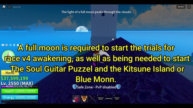 What Does "The light of a full moon peaks through the clouds.'' Mean In Blox Fruits (2025) смотреть онлайн