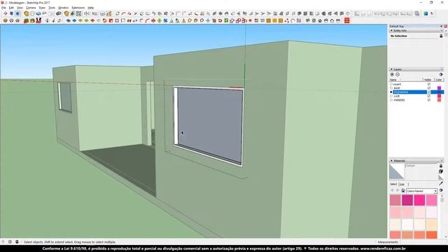 Enscape para Sketchup | 3 - Criando esquadrias repetidas componentes com plugin смотреть онлайн
