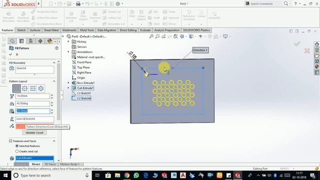 20. .SOLID WORKS FOR BEGINNERS -FILL PATTERN смотреть онлайн