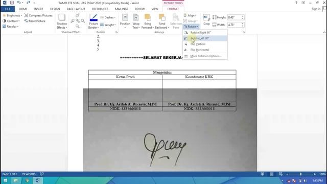 Cara Memasukan Ttd Ke Word | Cara Paling Simpel Masukan Tanda Tangan Di Word Hasil Rapih