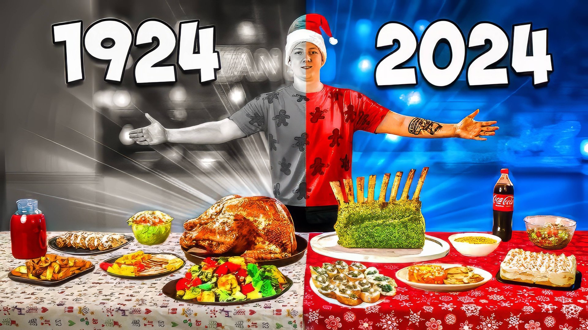 НОВОГОДНИЙ СТОЛ СЕЙЧАС vs 100 ЛЕТ НАЗАД ВАНЗАЙ vanzai смотреть онлайн