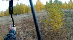 стрельба по медведЮ в осссеннем лесу))