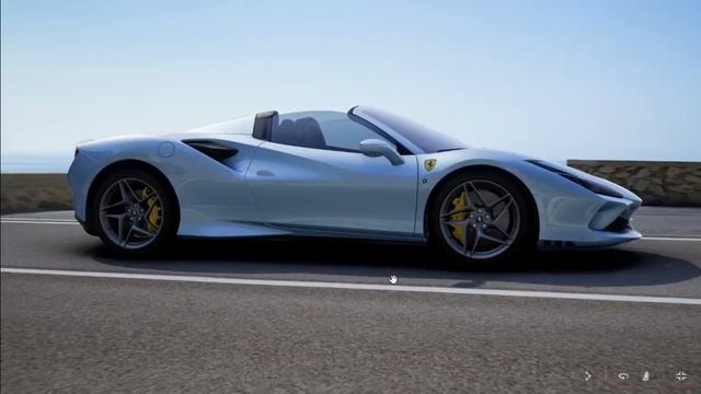 Ferrari F8 Spider 2020 Azzurro California Configuration And 360 Degree Video (No Commentary) смотреть онлайн