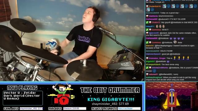 Vector U - Zelda: Dark World (Drum Cover) -- The8BitDrummer