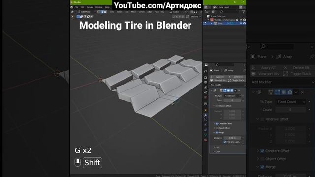 Modeling a Wheel Tire in Blender 3.3 смотреть онлайн