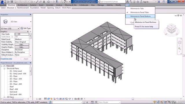 Revit Structure 2015 Tutorial | Customizing The User Interface смотреть онлайн