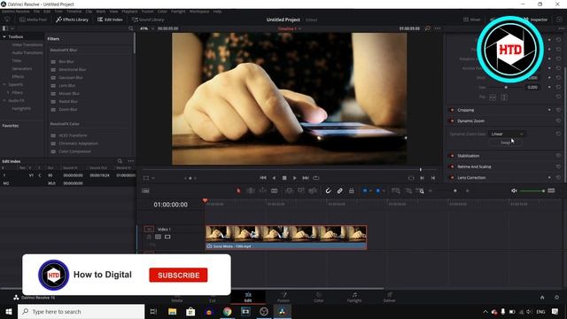 How to Get Dynamic Zoom Effect - Davinci Resolve 16 смотреть онлайн