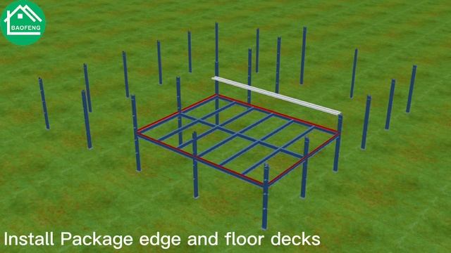 Install two-story beam pilot arc board, gray retaining board, floor bearing board смотреть онлайн