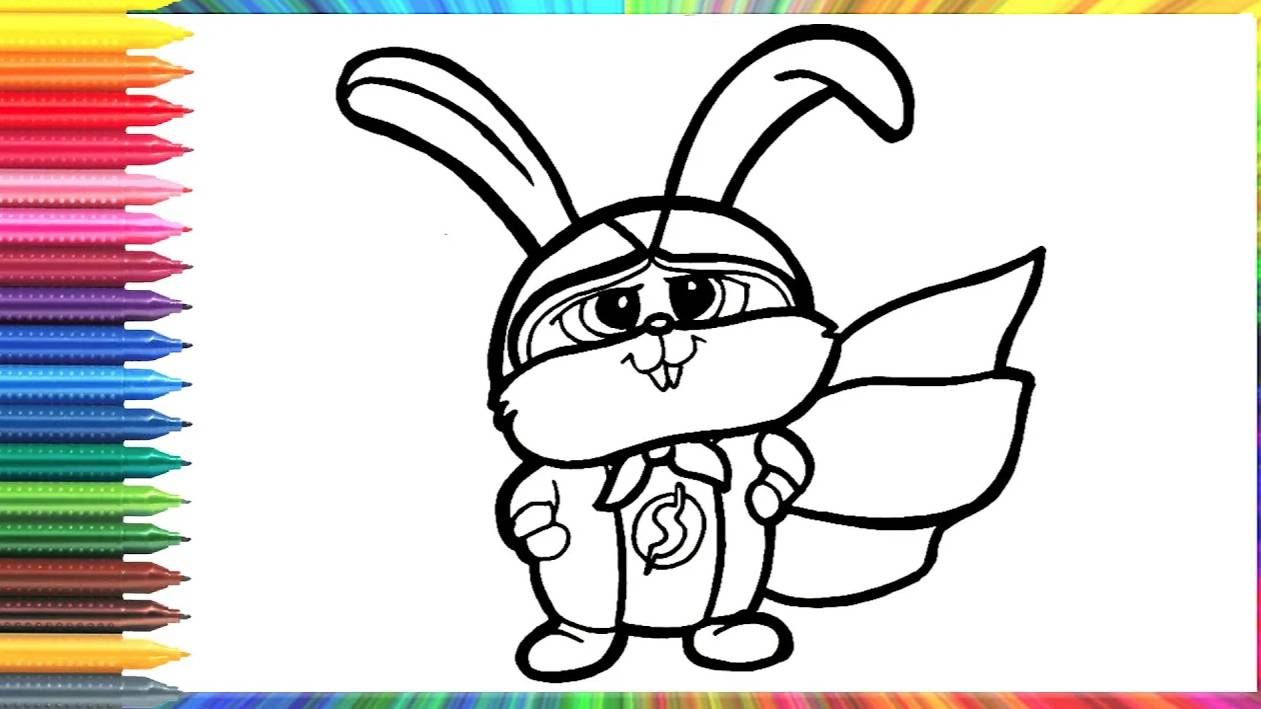 Как нарисовать кролика из мультфильма . смотреть онлайн