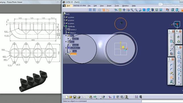 CatiaV5 || Part Design in Catia explained in Hindi || Engine Casting in Catia || Anand Asawa смотреть онлайн