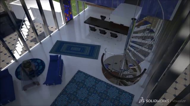 SOLIDWORKS Visualize Architectural Example Sun Study смотреть онлайн