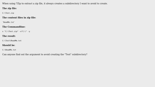Let 7Zip install in same directory without subdirectory смотреть онлайн
