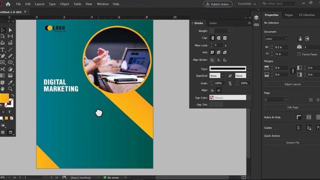 How to Design Digital Marketing Flyer in Adobe_InDesign | InDesign Tutorial | graphicsmentor смотреть онлайн