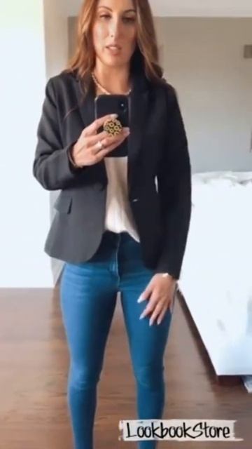 Womens Notched Lapel Pockets Button Work Office Blazer #shorts смотреть онлайн