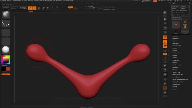 Zbrush4R6 Trim Curve Brush смотреть онлайн