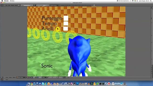 Blender Sonic Game engine (Sonic ReMake) - 2° video смотреть онлайн