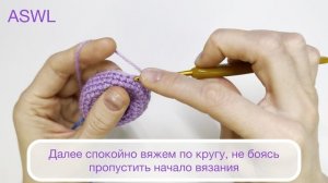 Как использовать контрастную нить для маркировки начала вязания