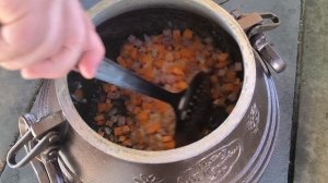 Гороховый суп с копчёностями 🍜 в афганском казане