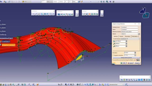 Adaptive Sweep with CATIA V5 смотреть онлайн