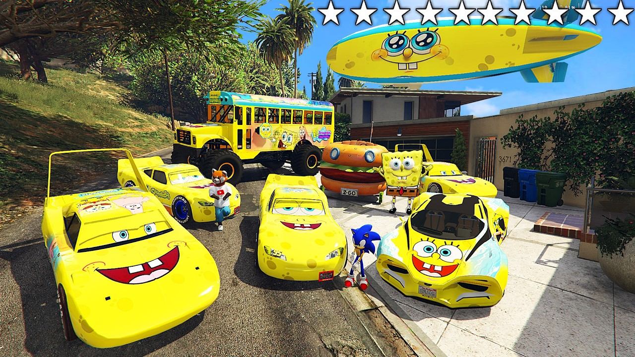 Я УГНАЛ РЕДКИЕ ТАЧКИ Спанч Боба С СОНИКОМ и Спанч Бобом ИЗ РЕАЛЬНОЙ ЖИЗНИ В ГТА 5 смотреть онлайн
