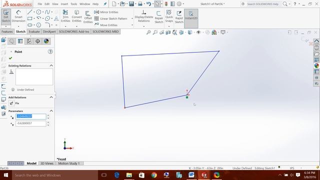 Solidworks 2016: Beginning a New Part смотреть онлайн