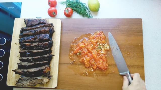 Ribs With Grilled Vegetables L Közlənmiş Tərəvəzlərlə Dana Qabırğa