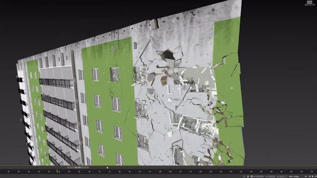 3Ds Max Building collapse (tyflow, Phoenix FD, V-Ray) смотреть онлайн