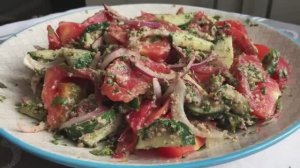 ГРУЗИНСКИЙ САЛАТ С ГРЕЦКИМИ ОРЕХАМИ❗️ (вкусный и простой рецепт)❗️ Салат с ореховой заправкой❗️
