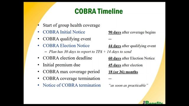 2018-06-19 ProBenefits Webinar: Update - Refresher on COBRA Compliance смотреть онлайн