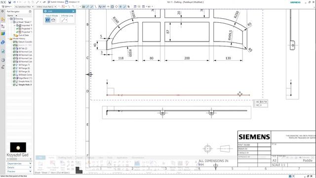 SIEMENS NX 11 - PADDLE - DRAWING - CONCRETE MIXER смотреть онлайн