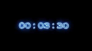 Неоновый таймер 7 минут (обратный отсчет)