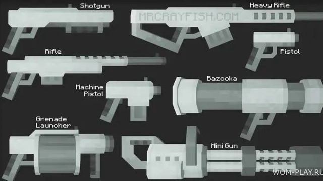 Скачать мод MrCrayfish's Gun [1.19.4] [1.18.2] [1.16.5] [1.12.2] смотреть онлайн