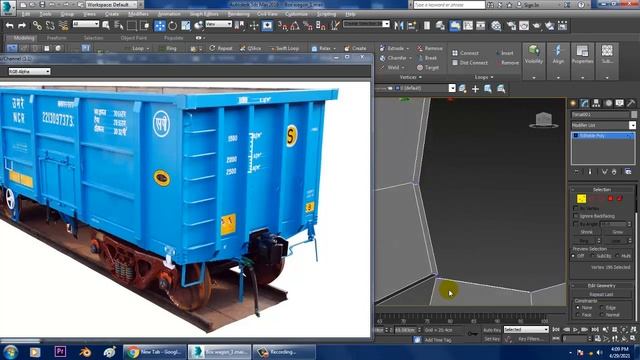 3dsMax Tutorials, Tutorial on Modeling a BOXNHL Rail Wagon in 3dsmax ( Part 3) ( Hindi Tutorial ) смотреть онлайн
