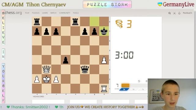 CHESS. Puzzle Storm on Lichess.org! LiveStream. 29/06/2022 смотреть онлайн