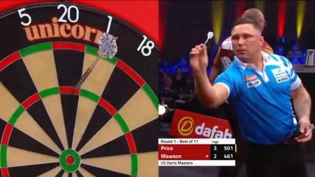 Gerwyn Price vs Gary Mawson US Darts Masters 2019 Round 1 смотреть онлайн